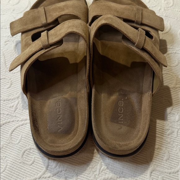 Vince Men's Duke Brown Suede Slide Sandals. Size 13. - Picture 4 of 10